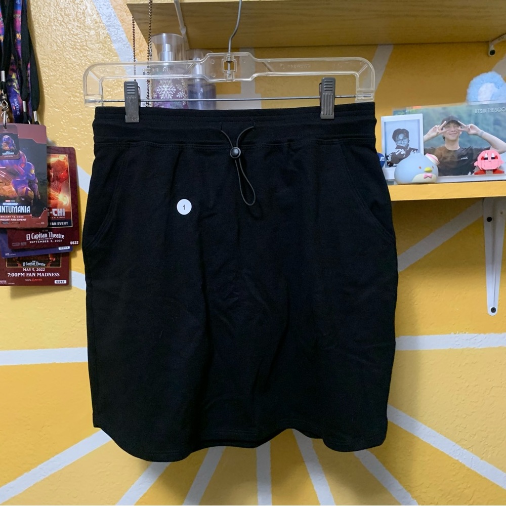 NWT Sundry Evereve Black Sunday Ponte Knit Pull On Mini Skirt Size 1 Small - Picture 3 of 5